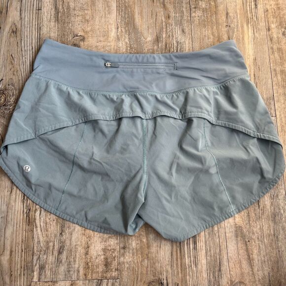 Lululemon Speed Up Shorts Size 8 M Light Blue Grey - Picture 1 of 12